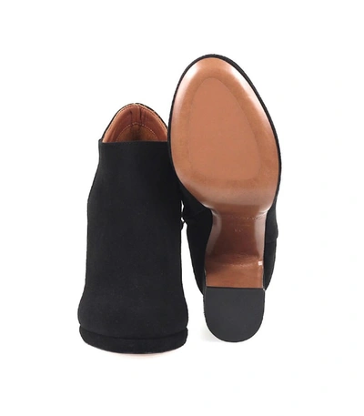 Shop L'autre Chose Black Suède Heel Ankle Boot