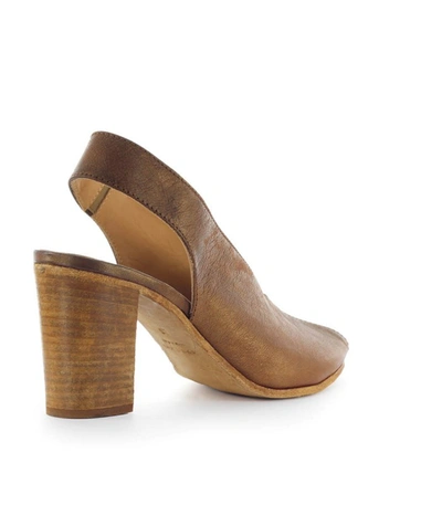 Shop Lemaré Light Brown Leather Open Toe Sandal