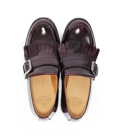 Shop Church's Pilar Burgundy Loafer In Red