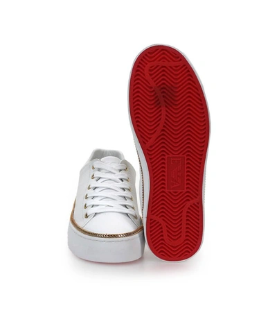 Shop Emporio Armani White Nappa Leather Sneaker
