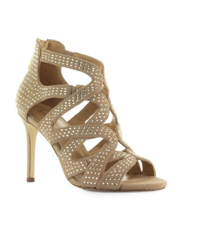 Shop Michael Kors Annalee Beige Sandal With Rhinestones