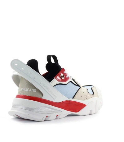Shop Calvin Klein Calador White Red Sneaker In Multicolor