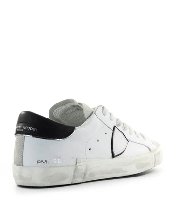Shop Philippe Model Prsx Basic White Black Sneaker