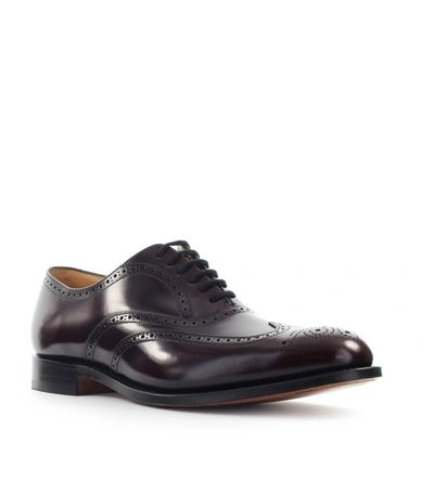 Shop Church's Berlin Burgundy Polishbinder Oxford Lace-up In Red