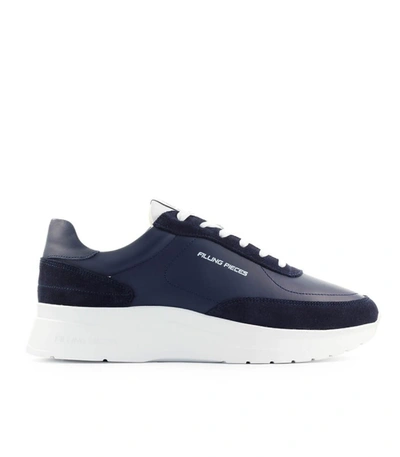 Shop Filling Pieces Moda Jet Runner Blue Sneaker