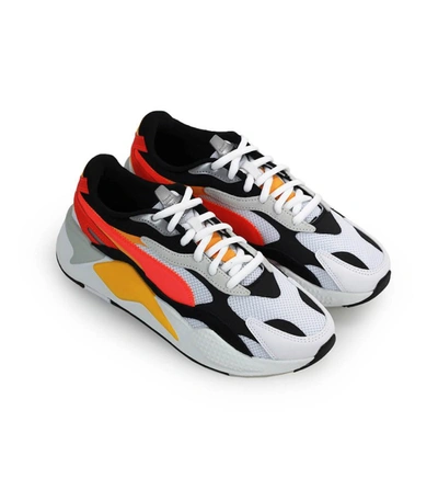 Shop Puma Rs-x3 Puzzle White Red Orange Sneaker