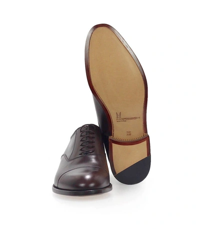 Shop Moreschi Dark Brown New York Oxford Lace Up Shoe