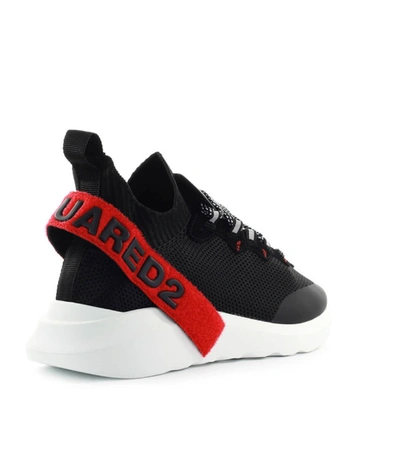 Shop Dsquared2 Speedster Black Red Sneaker
