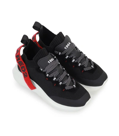 Shop Dsquared2 Speedster Black Red Sneaker