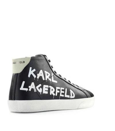 Shop Karl Lagerfeld Skool Black High Sneaker
