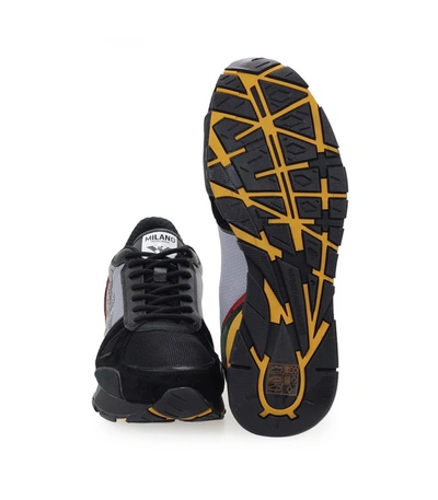 Shop Emporio Armani Black Ocher Sneaker In Multicolor