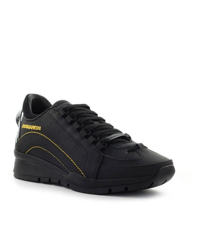 Shop Dsquared2 551 Black Yellow Sneaker