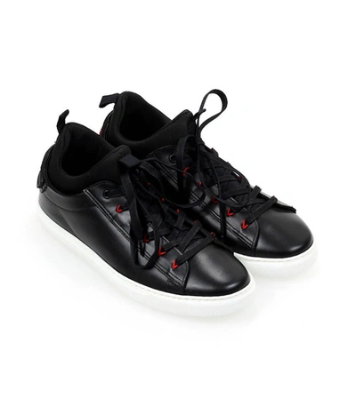 Shop Dsquared2 Techno New Tennis Leather And Neoprene Sneaker In Black