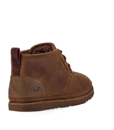 Shop Ugg Brown Leather Neumel Waterproof Lace Up Boot