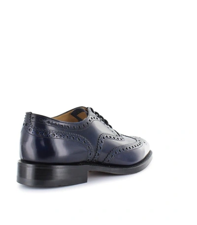 Shop Church's Burwood Light Navy Lace Up In Blue