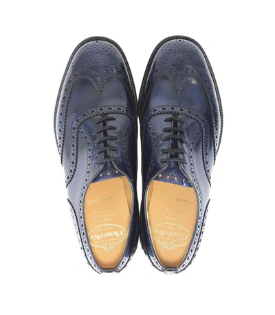 Shop Church's Burwood Light Navy Lace Up In Blue