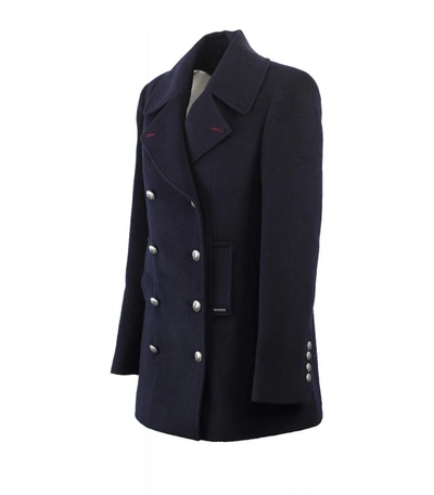 Shop Saint James St Briac Iii Navy Blue Coat