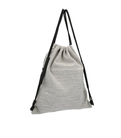 Shop Dsquared2 Melange Grey Logo Fabric Backpack