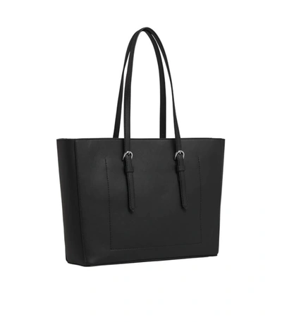 Shop Calvin Klein Black Fringes Shopping Bag
