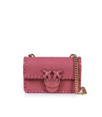 Shop Pinko Love Mini Twist Cl Mauve Crossbody Bag In Pink