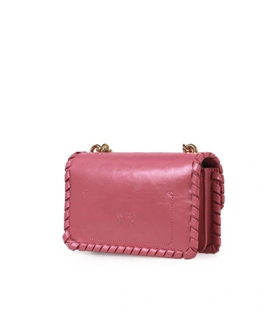 Shop Pinko Love Mini Twist Cl Mauve Crossbody Bag In Pink