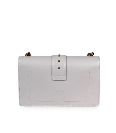 Shop Pinko Love Classic Icon Simply C Light Grey Crossbody Bag