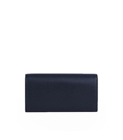 Shop Emporio Armani Mxi Logo Blue Wallet