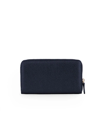 Shop Emporio Armani Blue Zip Wallet