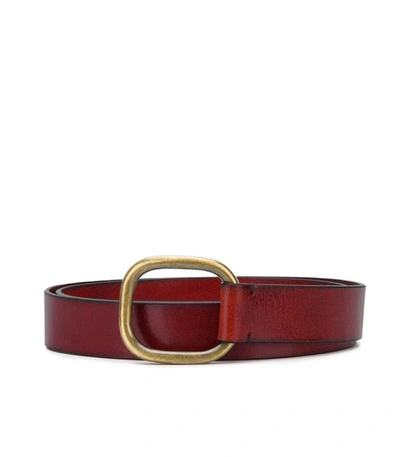 Shop Dsquared2 Bordeaux Leather Lady Belt In Red