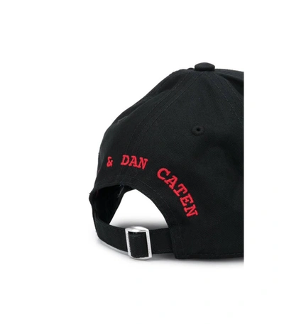 Shop Dsquared2 Heart Logo Black Baseball Cap