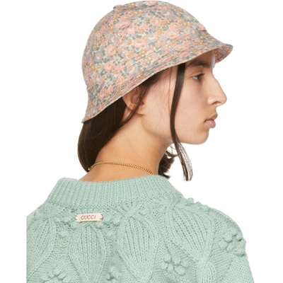 Shop Gucci Pink Liberty London Edition Floral Bucket Hat