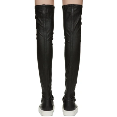 Shop Rick Owens Black Stocking Sneaker Boots In 91 Blk/whit