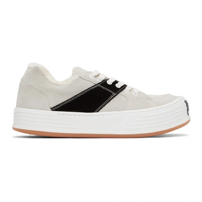 Shop Palm Angels Off-white Snow Low Top Sneakers In White/black