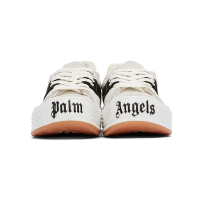 Shop Palm Angels Off-white Snow Low Top Sneakers In White/black