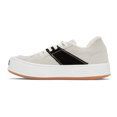 Shop Palm Angels Off-white Snow Low Top Sneakers In White/black