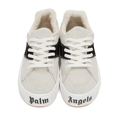 Shop Palm Angels Off-white Snow Low Top Sneakers In White/black