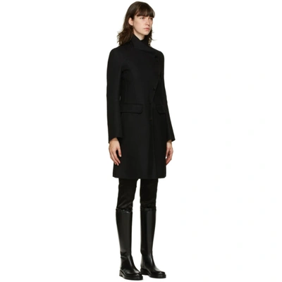 Shop Ann Demeulemeester Black Wool And Cashmere Coat In 099 Black