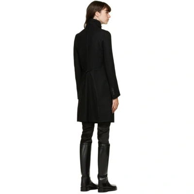 Shop Ann Demeulemeester Black Wool And Cashmere Coat In 099 Black