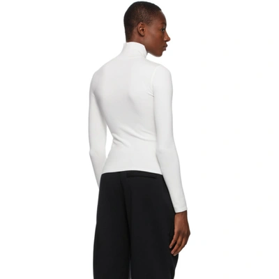 Shop Alexander Wang T Alexanderwang.t White Logo Patch Turtleneck In 104 Soft Wh