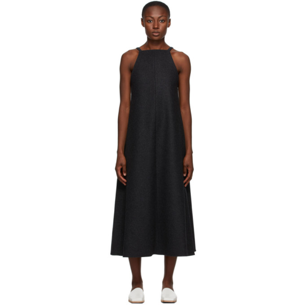 Auralee Grey One Piece Long Dress In Top Charcoa Modesens