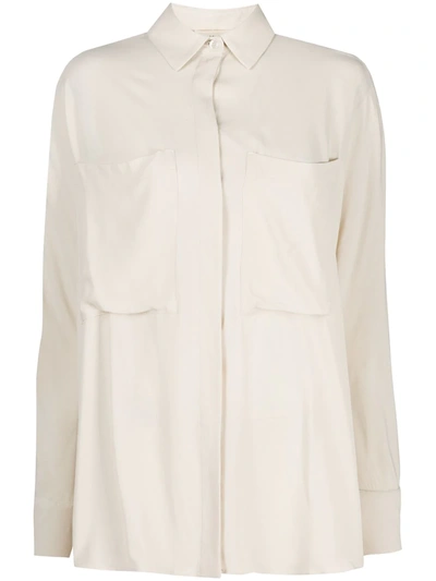 Shop Semicouture Chest Patch Pocket Shirt In Neutrals