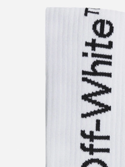 Shop Off-white Logo Cotton Stretch Socks