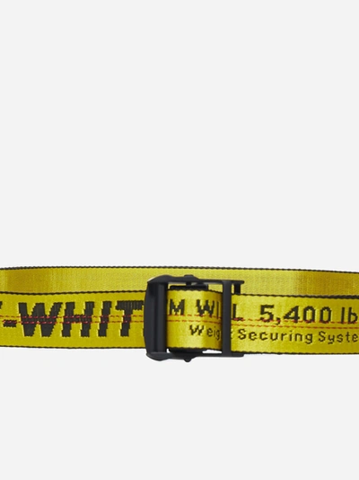 Shop Off-white Classic Industrial Logo Jacquard Belt
