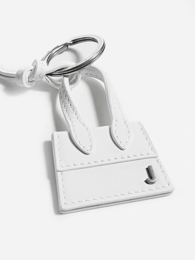 Shop Jacquemus Chiquito Leather Keyring In White