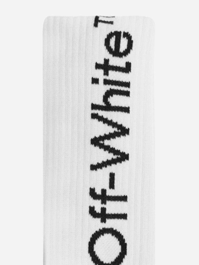 Shop Off-white Diag Logo Stretch Cotton Socks