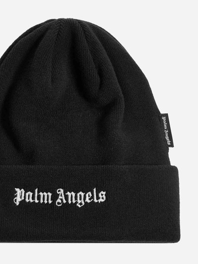 Shop Palm Angels Logo Wool Beanie
