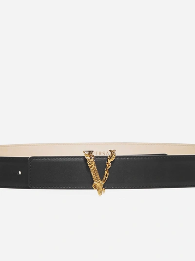Shop Versace Cintura In Pelle Virtus