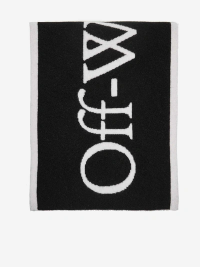 Shop Off-white Logo Wool Scarf