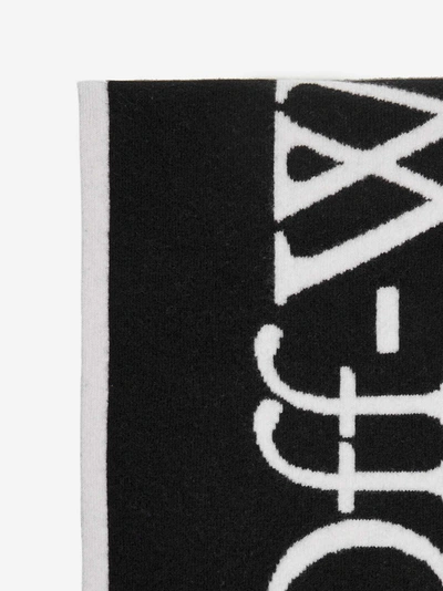 Shop Off-white Logo Wool Scarf