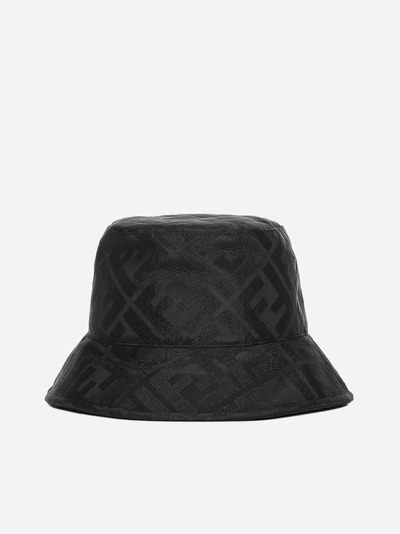 Shop Fendi Ff Logo Jacquard Silk Bucket Hat